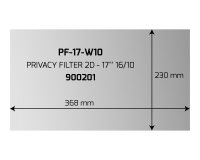 Port Designs Privacy Filter 2D 43,2 cm (17") Ordinateur portable Filtre de confidentialité sans bords pour ordinateur