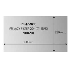 Port Designs Privacy Filter 2D 43,2 cm (17") Ordinateur portable Filtre de confidentialité sans bords pour ordinateur