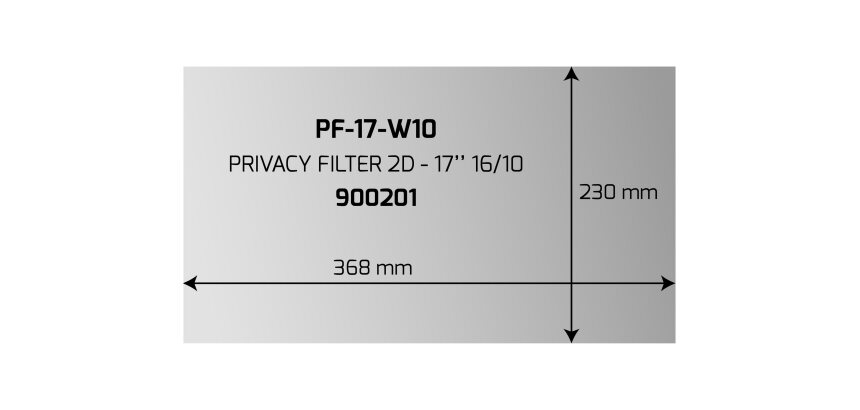 PORT Professional - filtre anti-indiscrétion 17'' 16/10