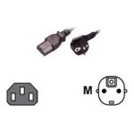 MCL Power Cable Black 3.0m Noir 3 m Prise d'alimentation type F Coupleur C13