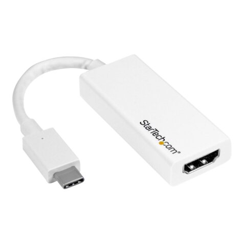 StarTech.com Adaptateur vidéo USB-C vers HDMI - M/F - Ultra HD 4K - Blanc