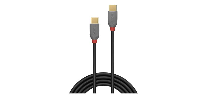 Lindy Câble USB 2.0 Type C de 2m, PD 60W, Anthra Line