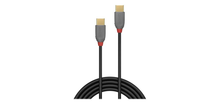 Lindy Câble USB 2.0 Type C de 2m, PD 60W, Anthra Line
