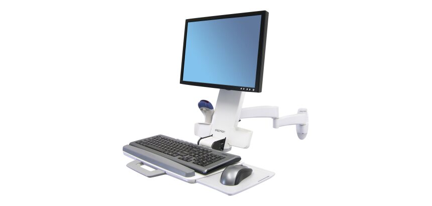 Ergotron 200 Series Combo Arm 61 cm (24") Mur Blanc