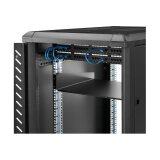StarTech.com Étagère Rack Serveur 2U - Étagère Cantilever Universelle pour Armoire Rack d'Équipement Réseau 19" - Acier Haute Résistance - Poids Max 20kg - Profondeur de 16", Noir