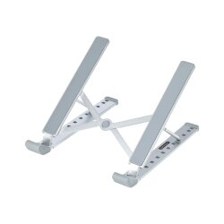 StarTech.com Support Pliable pour Ordinateur Portable - Support Ergonomique pour PC Portable Réglable en Hateur - Support Inclinable avec Cadre en Aluminium Ventilé Supportant 10kg - Rehausseur pour PC Surélevé