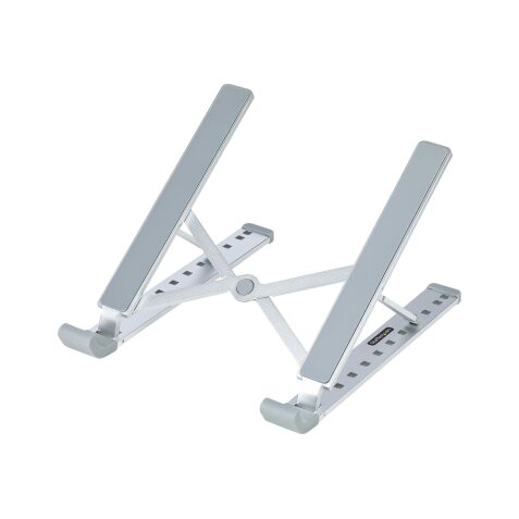 StarTech.com Support Pliable pour Ordinateur Portable - Support Ergonomique pour PC Portable Réglable en Hateur - Support Inclinable avec Cadre en Aluminium Ventilé Supportant 10kg - Rehausseur pour PC Surélevé