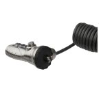 StarTech.com LTLOCK3DCOIL câble antivol Noir, Acier inoxydable 1,8 m