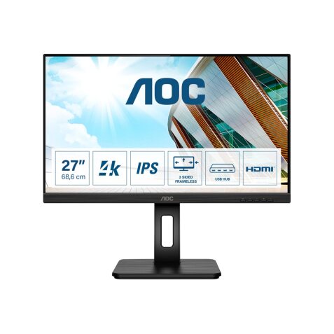 AOC P2 U27P2 LED display 68,6 cm (27") 3840 x 2160 pixels 4K Ultra HD Noir