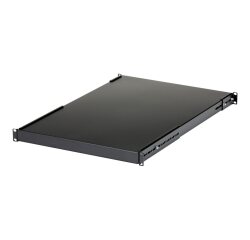 StarTech.com Étagère Réglable pour Montage en Rack Serveur 1U - 150 kg - Profondeur de Montage Réglable de 49,5 à 97,4cm Plateau Universel pour rack d'équipement AV/réseau 19" - Profondeur 69,8 cm