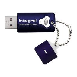 Integral 64GB Crypto Dual FIPS 197 Encrypted USB 3.0 lecteur USB flash 64 Go USB Type-A 3.2 Gen 1 (3.1 Gen 1) Bleu