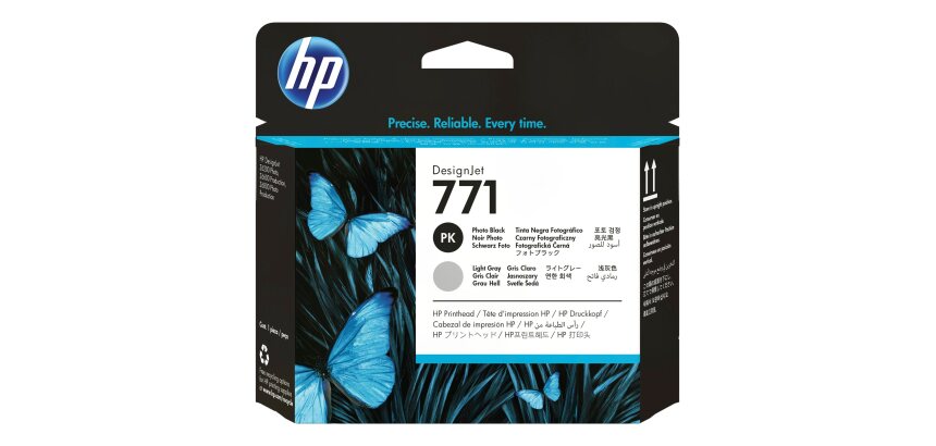 HP 771 - light gray, photo black - printhead