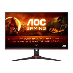 AOC G2 Q27G2E/BK écran plat de PC 68,6 cm (27") 2560 x 1440 pixels Quad HD Noir, Rouge