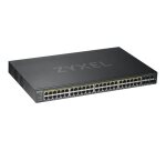 Zyxel GS1920-48HPV2 Géré Gigabit Ethernet (10/100/1000) Connexion Ethernet, supportant l'alimentation via ce port (PoE) Noir
