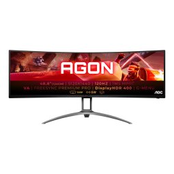 AOC B2 AG493UCX2 écran plat de PC 124 cm (48.8") 5120 x 1440 pixels Quad HD LED Noir