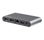 StarTech.com Dock USB-C à double affichage Displayport 4K - Mini Station d'Accueil - Power Delivery Passthrough 100 W - GbE - Hub USB-A 2 Ports - Adaptateur Multiport USB Type C - Câble 1m