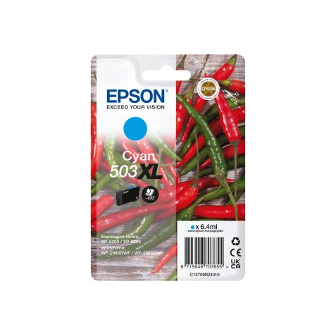Epson 503XL cartouche d'encre 1 pièce(s) Original Rendement élevé (XL) Cyan