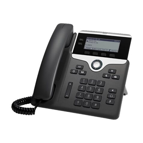 Cisco 7821 téléphone fixe Noir, Argent 2 lignes