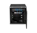 StarTech.com Armoire Réseau Murale à 4 Montants 12U avec Étagère 1U, Armoire Serveur Murale 19" à Charnières pour Équipement IT/AV/Électronique/Ordinateur, Armoire Rack Ventilée Flexible