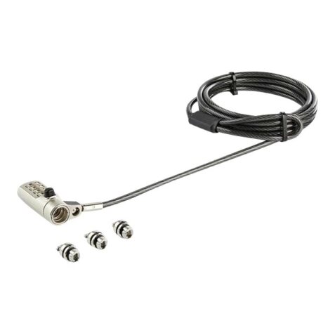StarTech.com Câble de Verrouillage Universel à Combinaison de 2 m pour Ordinateur Portable - Combinaison à 4 Chiffres - Compatible avec K-Slot, Nano, Wedge Slot - Câble en Acier Antivol