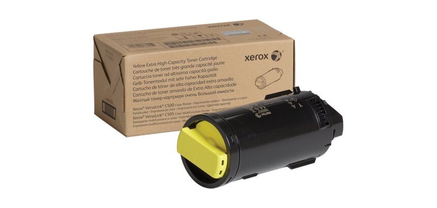 Xerox Cartouche de toner Jaune de Très haute capacité Imprimante couleur ® VersaLink® C500/multifonctions ® VersaLink® C505 (9000 pages) - 106R03875