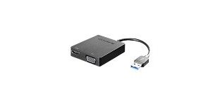 Lenovo Universal USB 3.0 to VGA/HDMI adaptateur graphique USB Noir