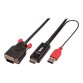 Lindy 41456 câble vidéo et adaptateur 2 m HDMI VGA (D-Sub) Noir
