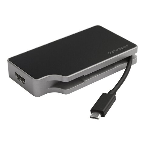 StarTech.com USB-C Multiport Adapter - USB Type-C Travel Dock met 4K HDMI of 1080p VGA, 95W PD Pass-Through, 1x USB-A, Gigabit Ethernet - USB-C Mini Docking Station Video Converter