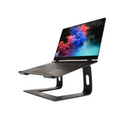 Port Designs 901103 Support de livres Supports de Laptop Aluminium, Noir 39,6 cm (15.6")