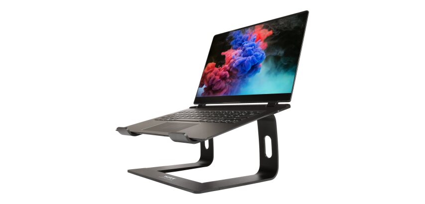 Port Designs 901103 Support de livres Supports de Laptop Aluminium, Noir 39,6 cm (15.6")