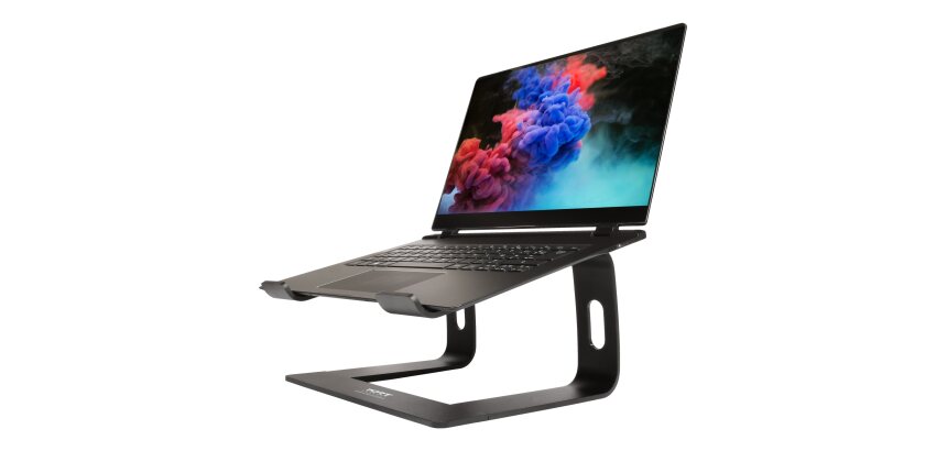 Port Designs 901103 Support de livres Supports de Laptop Aluminium, Noir 39,6 cm (15.6")