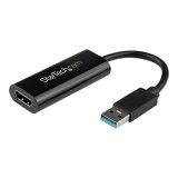 StarTech.com Adaptateur USB 3.0 vers HDMI - 1080p - Convertisseur d'Écran Slim/Compact USB Type-A vers HDMI pour Moniteur - Carte Vidéo et Graphique Externe - Noir - Windows Uniquement