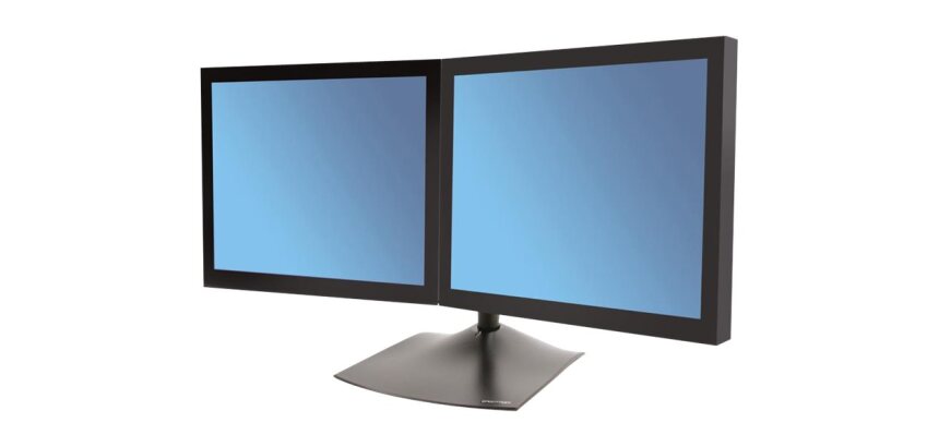 Ergotron DS Series DS100 Dual Monitor Desk Stand, Horizontal 61 cm (24") Bureau Noir