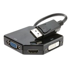 DLH Adaptateur DisplayPort vers HDMI / DVI / VGA