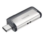 SanDisk Drive USB Ganda Ultra Tipe-C 256 GB lecteur USB flash 256 Go USB Type-A / USB Type-C 3.2 Gen 1 (3.1 Gen 1) Gris, Argent