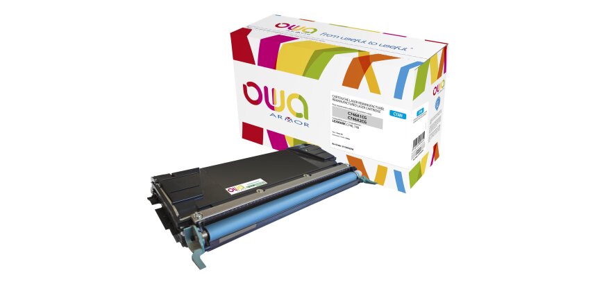 Toner remanufacturé OWA - standard - pour LEXMARK C746A1CG, C746A2CG