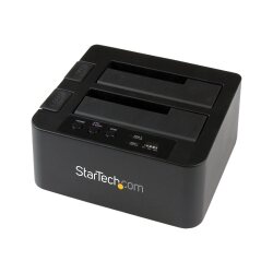 StarTech.com Duplicateur de Disque Dur à 2 Baies, Cloneur/Copieur Autonome USB 3.0 (5 Gbps) / eSATA vers 2,5/3,5" SATA III HDD/SSD, Station d'accueil pour Disque Dur, Cloneur de Disque Dur
