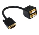 StarTech.com Câble répartiteur vidéo VGA de 30cm - 1x VGA (Mâle) vers 2x VGA (Femelle) - Noir