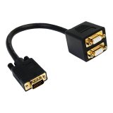 StarTech.com Câble répartiteur vidéo VGA de 30cm - 1x VGA (Mâle) vers 2x VGA (Femelle) - Noir