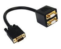 StarTech.com Câble répartiteur vidéo VGA de 30cm - 1x VGA (Mâle) vers 2x VGA (Femelle) - Noir