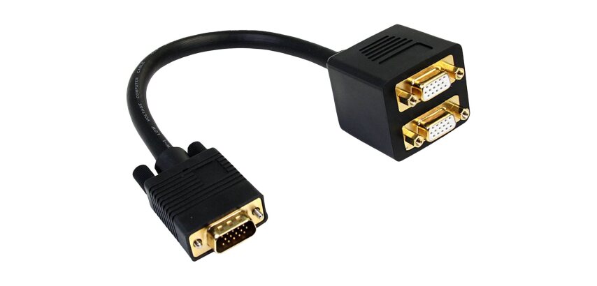 StarTech.com Câble répartiteur vidéo VGA de 30cm - 1x VGA (Mâle) vers 2x VGA (Femelle) - Noir