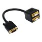 StarTech.com Câble répartiteur vidéo VGA de 30cm - 1x VGA (Mâle) vers 2x VGA (Femelle) - Noir