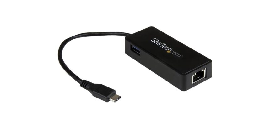 StarTech.com Adaptateur réseau USB-C vers RJ45 Gigabit Ethernet avec port USB supplémentaire - M/F - USB 3.1 Gen 1 (5 Gb/s)
