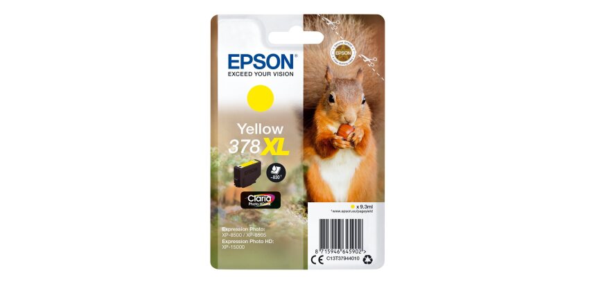 Epson cartouche d'encre 378 XL, 830 pages, OEM C13T37944010, jaune