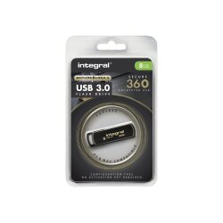 Integral INFD8GB360SEC3.0 lecteur USB flash 8 Go USB Type-A 3.2 Gen 1 (3.1 Gen 1) Noir, Or