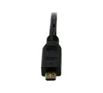 StarTech.com Câble Micro HDMI vers HDMI avec Ethernet 50cm - Vidéo 4K 30Hz - Câble Adaptateur/Convertisseur Micro HDMI Haute Vitesse Type-D vers HDMI 1.4 - Écrans/TV/Affichages UHD HDMI - M/M