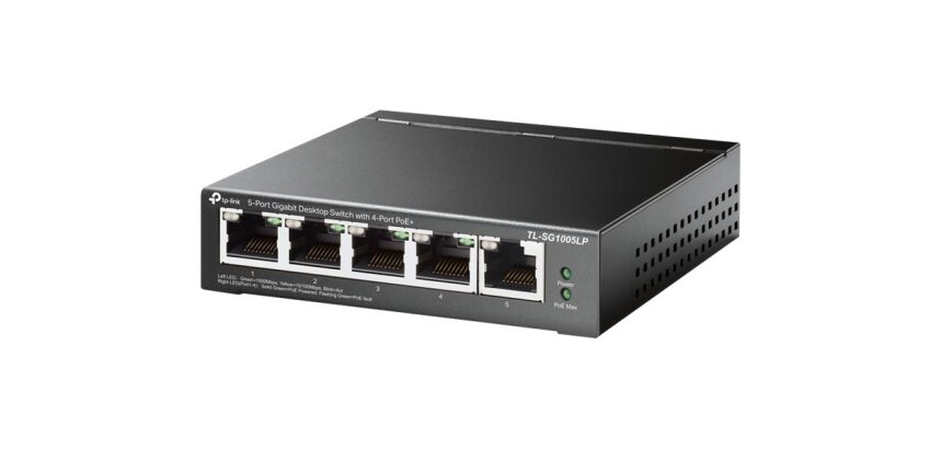 TP-Link TL-SG1005LP commutateur réseau Non-géré Gigabit Ethernet (10/100/1000) Connexion Ethernet, supportant l'alimentation via ce port (PoE) Noir