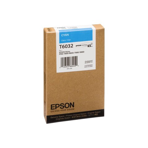 Epson Encre Pigment Cyan SP 7800/7880/9800/9880 (220ml)