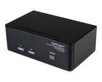 StarTech.com Commutateur KVM USB et double DVI à 2 ports avec audio et hub USB 2.0