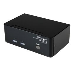 StarTech.com Commutateur KVM USB et double DVI à 2 ports avec audio et hub USB 2.0